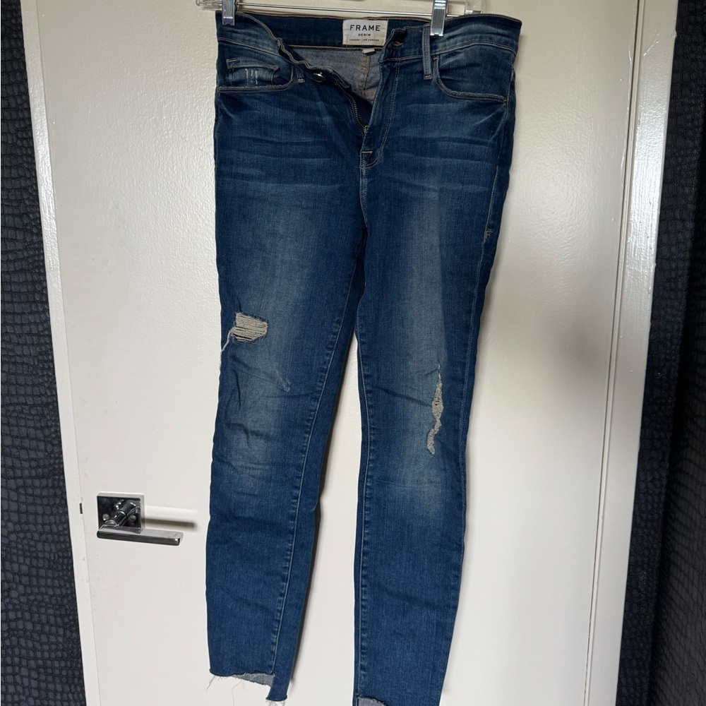 Frame Denim Women's Dark Blue Skinny Jeans